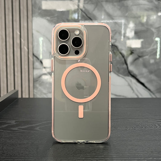 Case MagSafe Rosado Bordes Shock
