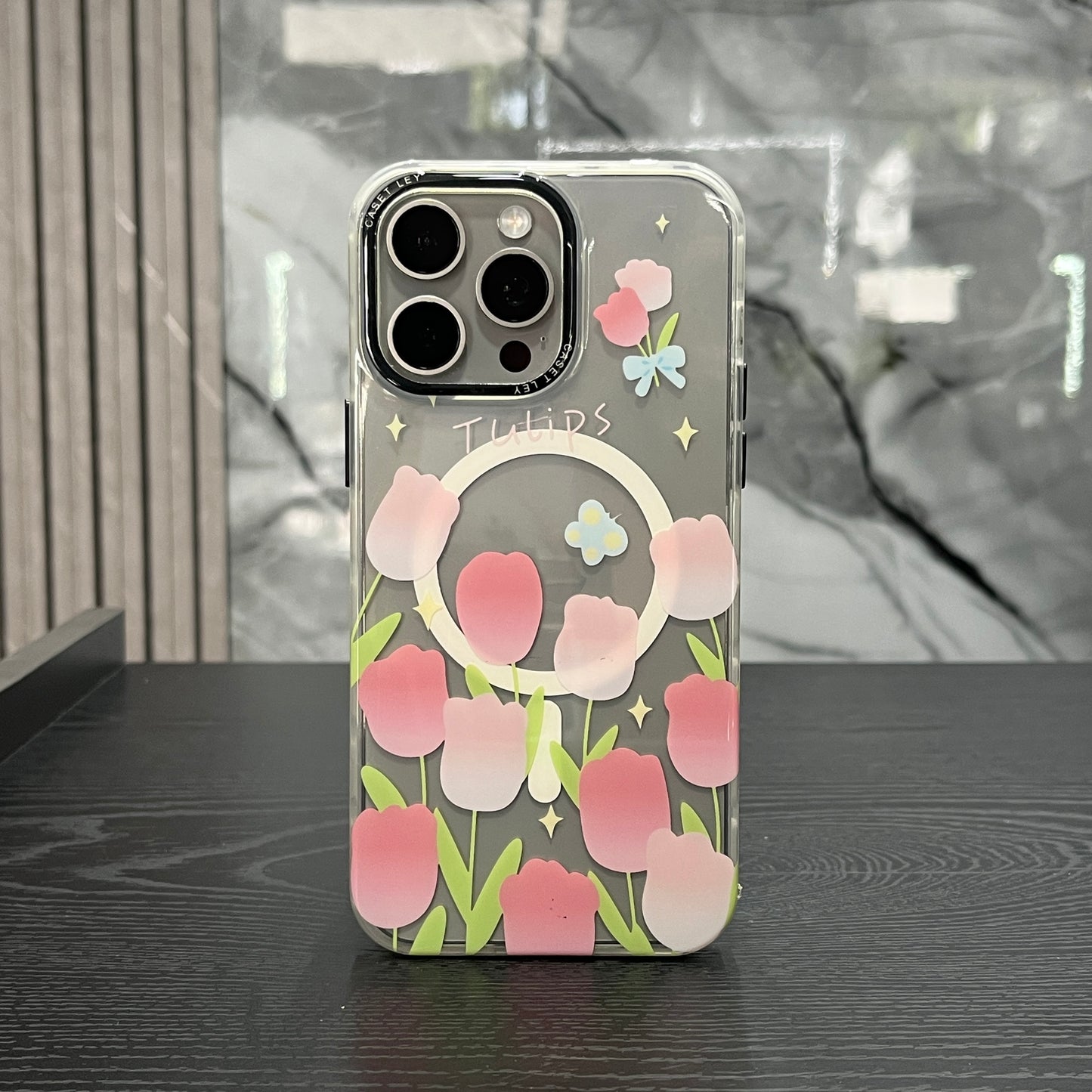 Case MagSafe Flowers Tulipanes