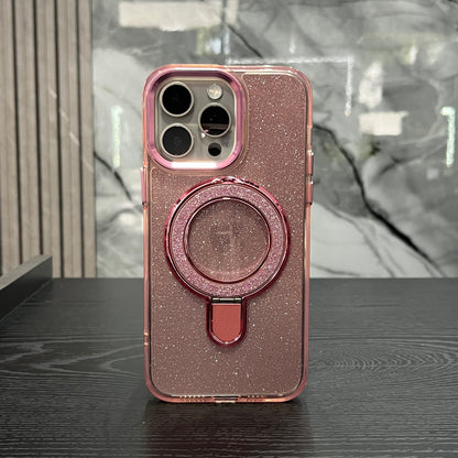 Case Brillo MagSafe Soporte Rosa