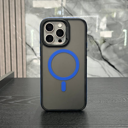 Case MagSafe Negro Mate Circ Azul Rey