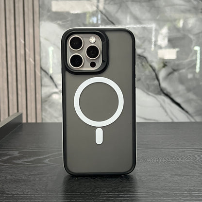 Case MagSafe Negro Mate Circ Blanco