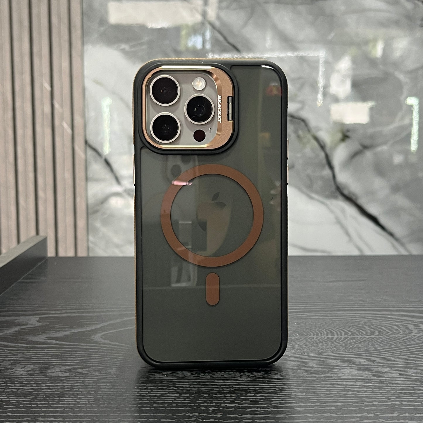 Case MagSafe Polarizado Soporte Cafe