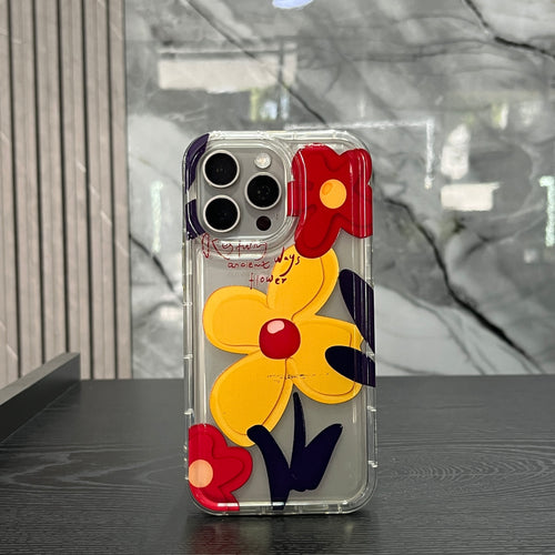 Case Borde Airbag Flor Amarilla Grande