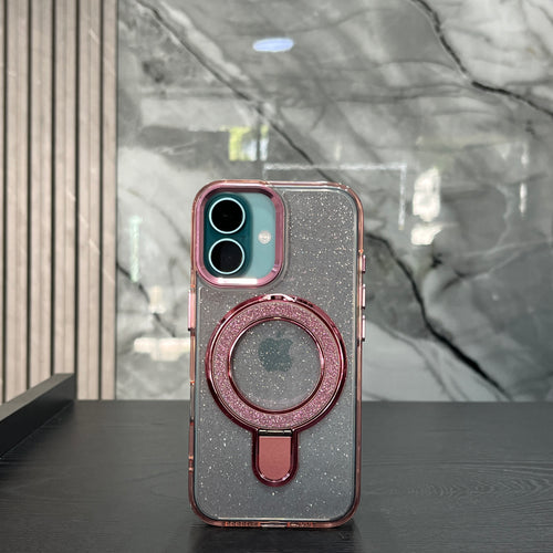 Case Brillo MagSafe Soporte Rosa