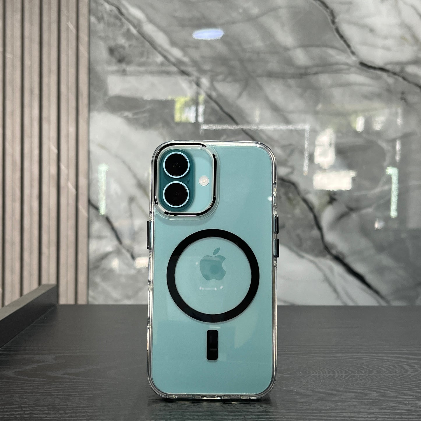 Case MagSafe Negro Bordes Shock