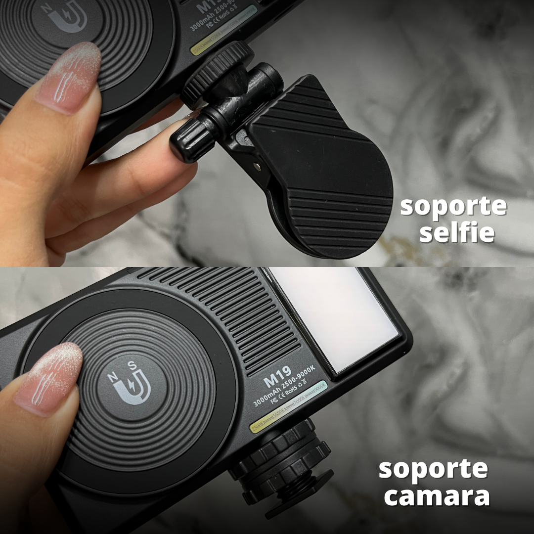Luz M19 Magnética — Ilumina tu mejor versión en cada toma 🌈