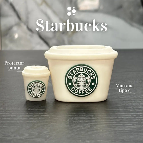 Protector de Cargador Starbucks Blanco