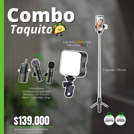 Combo Taquito 🌮 – “Mejora tus videos y vende más en redes”