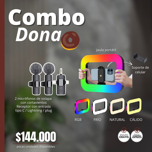Combo Dona 🍩 - Jaula + Micrófonos