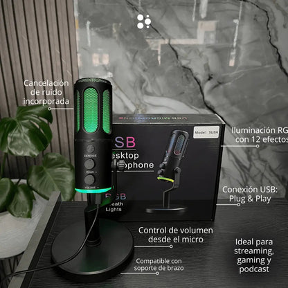 Micrófono de Podcast RGB SU8H